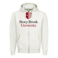 Oatmeal Heather stony brook university Zipper Hoodie - linhVisuals