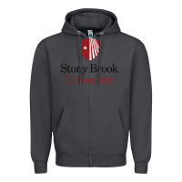 Smoke stony brook university Zipper Hoodie - linhVisuals
