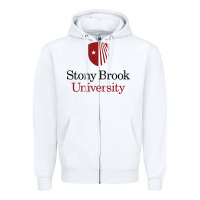 White stony brook university Zipper Hoodie - linhVisuals