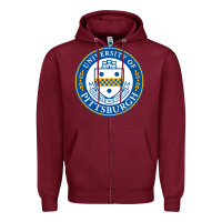 Burgundy university of pittsburgh Zipper Hoodie - linhVisuals