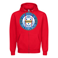 Red university of pittsburgh Zipper Hoodie - linhVisuals