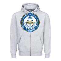Heather Grey university of pittsburgh Zipper Hoodie - linhVisuals