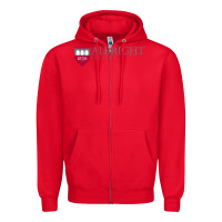 Red albright college vectorized Zipper Hoodie - linhVisuals
