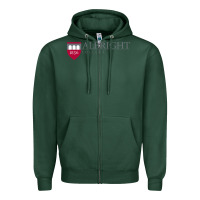 Sports Green albright college vectorized Zipper Hoodie - linhVisuals