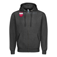 Charcoal Heather albright college vectorized Zipper Hoodie - linhVisuals