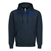 Navy baruch college vectorized Zipper Hoodie - linhVisuals