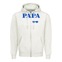 Oatmeal Heather they call me papa because i'm too cool to be grandpa Zipper Hoodie - linhVisuals