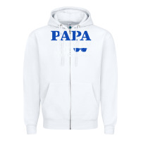 White they call me papa because i'm too cool to be grandpa Zipper Hoodie - linhVisuals
