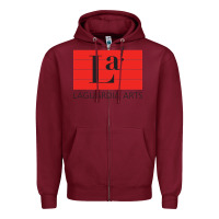 Burgundy fiorello h. laguardia high school of music Zipper Hoodie - linhVisuals