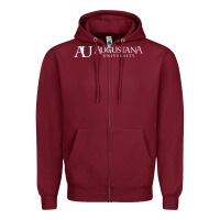 Burgundy AU, Augustana University, apparel Zipper Hoodie - linhVisuals