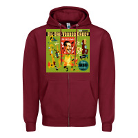 Burgundy big bad voodoo daddy Zipper Hoodie - linhVisuals