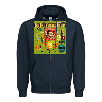 Navy big bad voodoo daddy Zipper Hoodie - linhVisuals