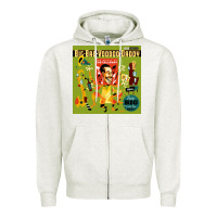Oatmeal Heather big bad voodoo daddy Zipper Hoodie - linhVisuals