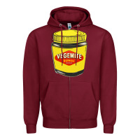 Burgundy vegemite Zipper Hoodie - linhVisuals