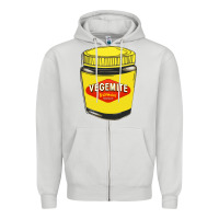 Dove Grey vegemite Zipper Hoodie - linhVisuals