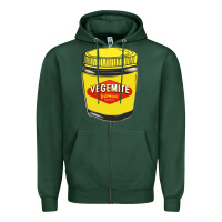 Sports Green vegemite Zipper Hoodie - linhVisuals