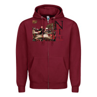 Burgundy neil peart r.i.p Zipper Hoodie - linhVisuals