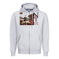Heather Grey neil peart r.i.p Zipper Hoodie - linhVisuals
