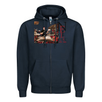 Navy neil peart r.i.p Zipper Hoodie - linhVisuals