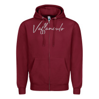 Burgundy vaffanculo essential Zipper Hoodie - linhVisuals