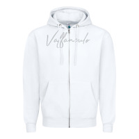 White vaffanculo essential Zipper Hoodie - linhVisuals