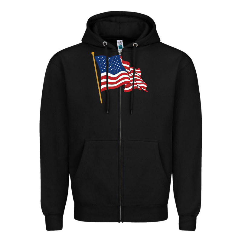 American Flag Zipper Hoodie by linhVisuals | Teevron
