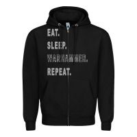 Black warhammer Zipper Hoodie - linhVisuals