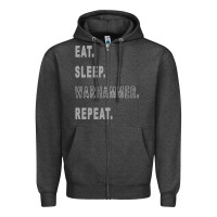 Charcoal Heather warhammer Zipper Hoodie - linhVisuals