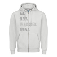 Dove Grey warhammer Zipper Hoodie - linhVisuals