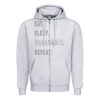 Heather Grey warhammer Zipper Hoodie - linhVisuals