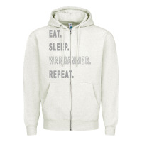 Oatmeal Heather warhammer Zipper Hoodie - linhVisuals