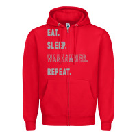 Red warhammer Zipper Hoodie - linhVisuals