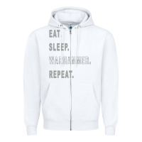 White warhammer Zipper Hoodie - linhVisuals