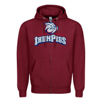 Burgundy lehigh valley ironpigs Zipper Hoodie - linhVisuals