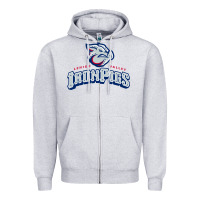 Heather Grey lehigh valley ironpigs Zipper Hoodie - linhVisuals