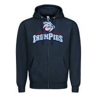Navy lehigh valley ironpigs Zipper Hoodie - linhVisuals