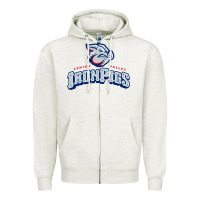 Oatmeal Heather lehigh valley ironpigs Zipper Hoodie - linhVisuals