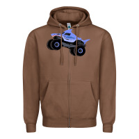 Chestnut Monster Truck Megalodon Zipper Hoodie - linhVisuals