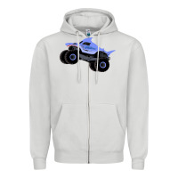 Monster Truck Megalodon Zipper Hoodie | Teevron