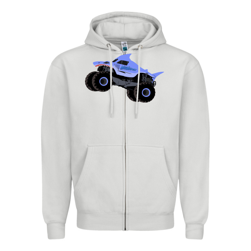 Monster Truck Megalodon Zipper Hoodie by linhVisuals | Teevron