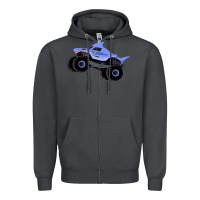 Smoke Monster Truck Megalodon Zipper Hoodie - linhVisuals