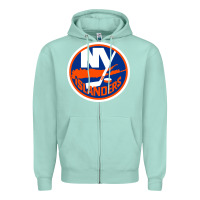Seafoam Ny islanders Zipper Hoodie - linhVisuals