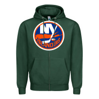 Sports Green Ny islanders Zipper Hoodie - linhVisuals