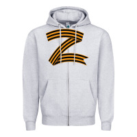 Heather Grey z russia classic Zipper Hoodie - linhVisuals