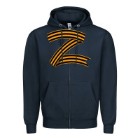 Navy z russia classic Zipper Hoodie - linhVisuals