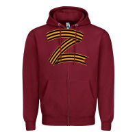 Burgundy z russia classic Zipper Hoodie - linhVisuals