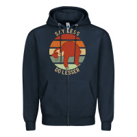 Navy say less do lesser funny sloth Zipper Hoodie - linhVisuals
