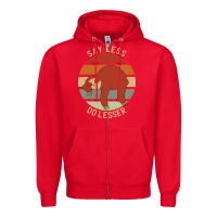 Red say less do lesser funny sloth Zipper Hoodie - linhVisuals