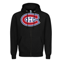 Black canadiens Zipper Hoodie - linhVisuals