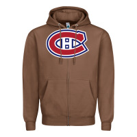 Chestnut canadiens Zipper Hoodie - linhVisuals